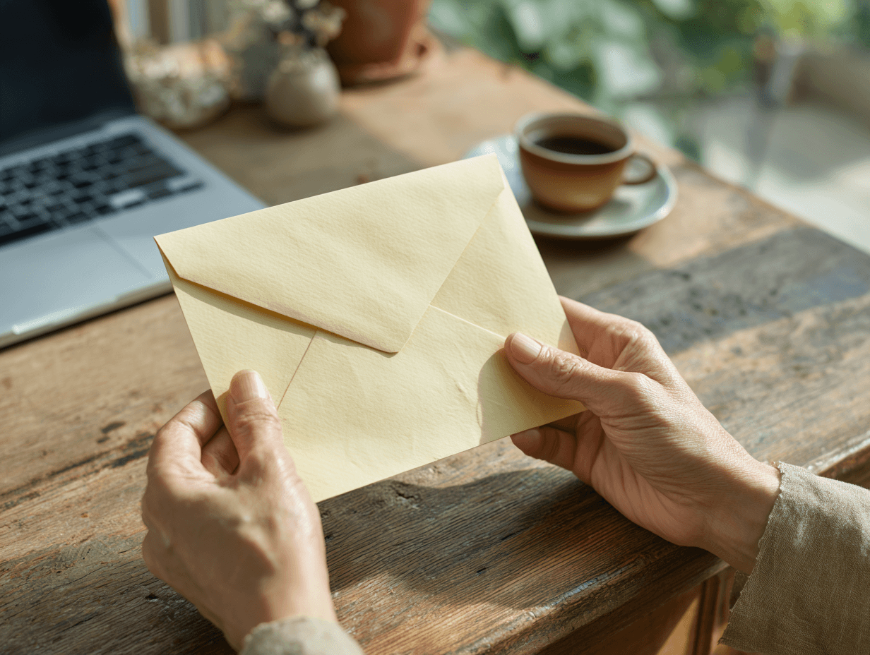 Ouverture d'une enveloppe professionnelle